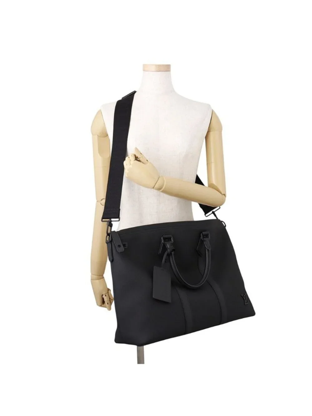 Louis Vuitton Tote Bag Taurillon Leather LV Aerogram Lockit 2-Way Black
